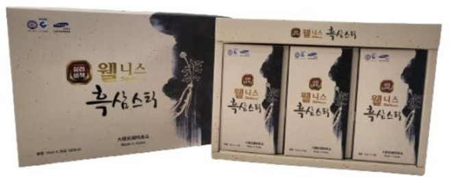 한국생약흑삼 스틱 [원산지:국산(충청남도 금산군)], 1박스, 250g