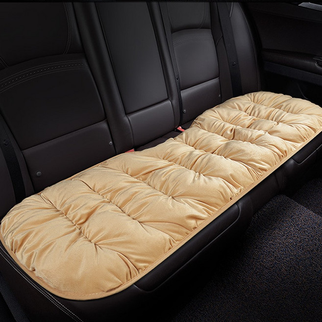 벤비아믹스 뭉쿠 차량용 방석 단품 시트쿠션 시트커버 사계절 두꺼운방석 겨울방석 벨벳 극세사 자동차 장거리 방석 00796, 1세트, 5. 뒷좌석 뮤트베이지1개