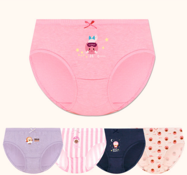 엠알키즈 브레드이발소 여아용 순면 삼각팬티 스위트 5종세트