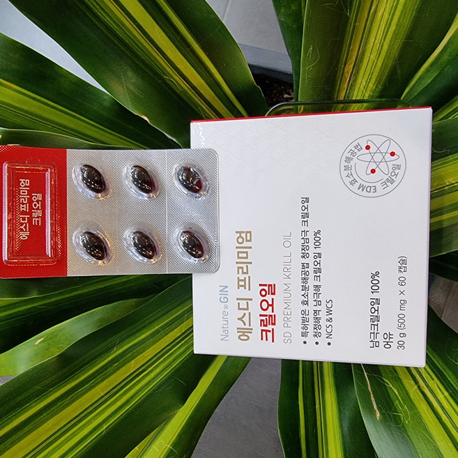 프리미엄 에스디 크릴오일 SDPLATFORM 아미노산 아스타잔틴 인지질 함유[100% 크릴오일], 2개, 60정