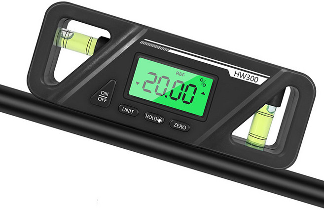 프리라이프 - 디지털 각도기 수평계 경사계 자석, 1개, A블랙