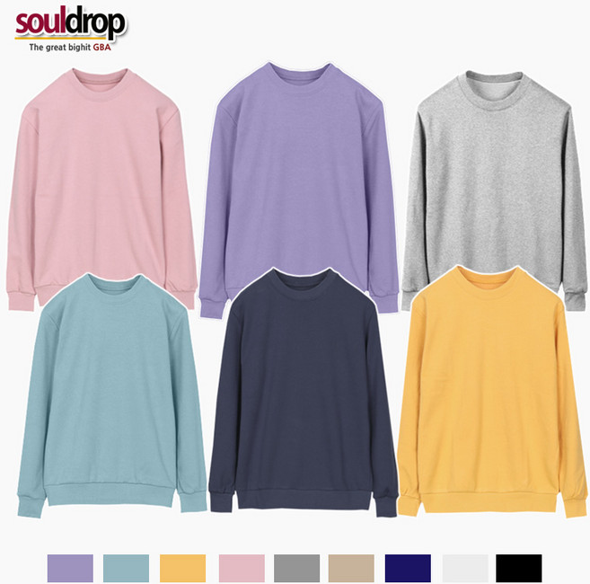 소울드랍 남여공용 무지 특양 맨투맨