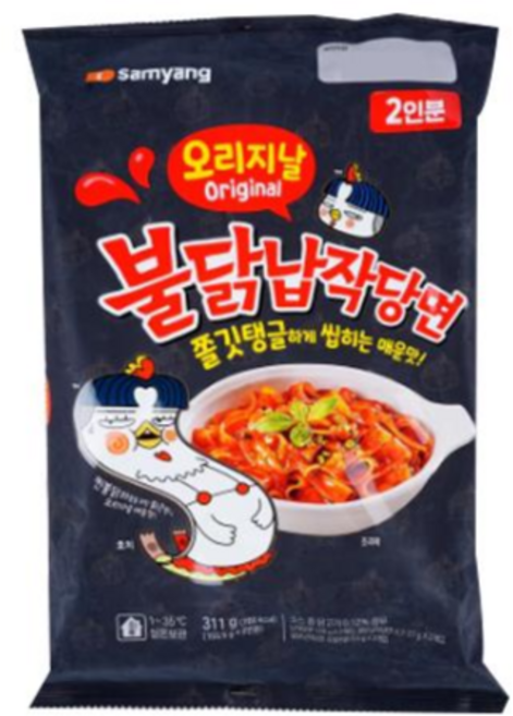 삼양 불닭납작당면, 1개, 311g