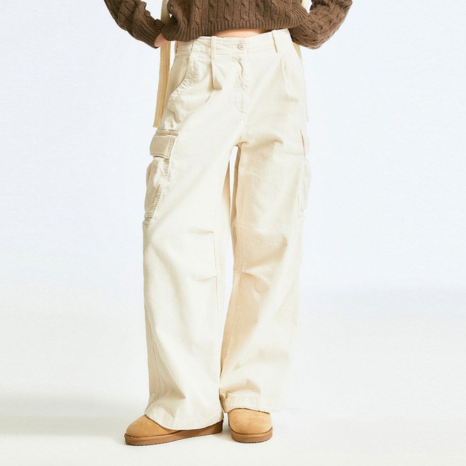 후아유 코듀로이 카고 팬츠 (WHTAD4T91F-T)