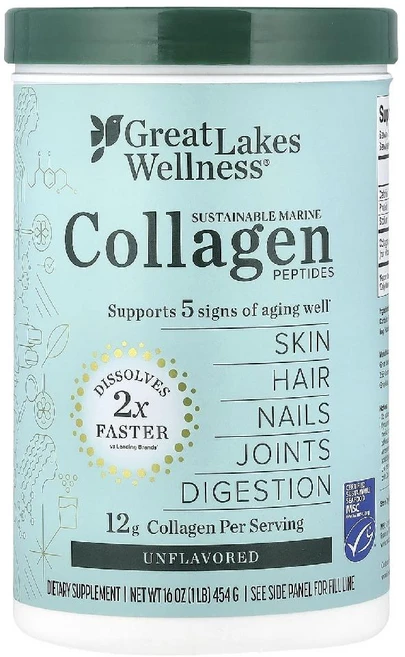 그레이트레이크웰니스 마린 콜라겐 펩타이드 Collagen Peptides 454g, 1개 - 쿠팡