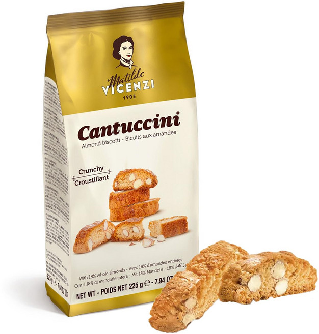 비첸지 칸투치니 비스코티 7.93 온스 백 Vicenzi Cantuccini Biscotti 7.93-Ounce Bags, 1개, 224g