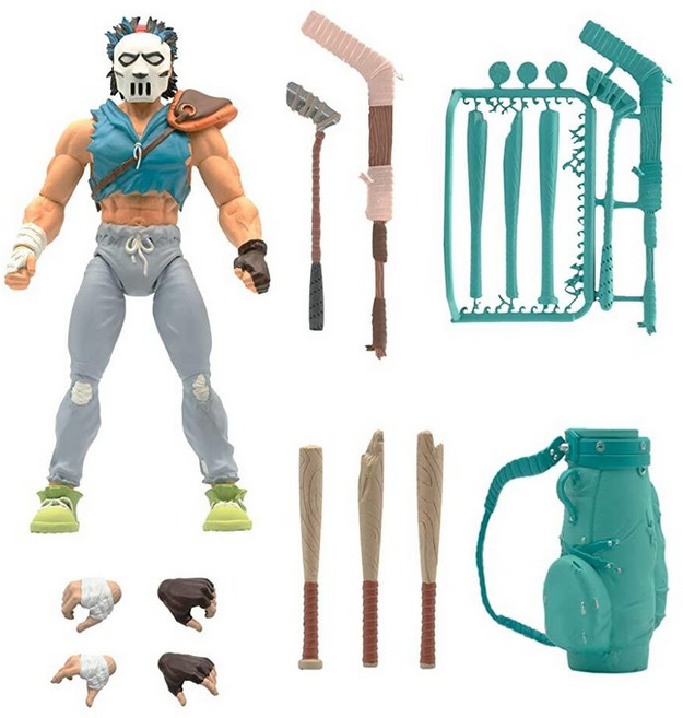 Super7 Ultimates 십대 돌연변이 닌자 거북이 케이시 존스 - 17.8cm(7인치) TMNT 액션 피규어 액세서리 포함 클래식 만화 수집품 및 레트로 장난감 13, Casey Jones
