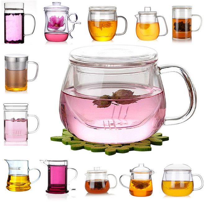 티머그 티인퓨저 차거름망 찻잔 유리티포트 티용품, 02_유리 다기/300ml(GTS25465), 1개