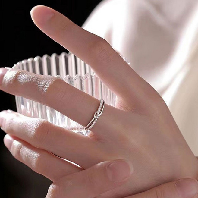 제니블링 셀레스티얼 매듭 큐빅 반지