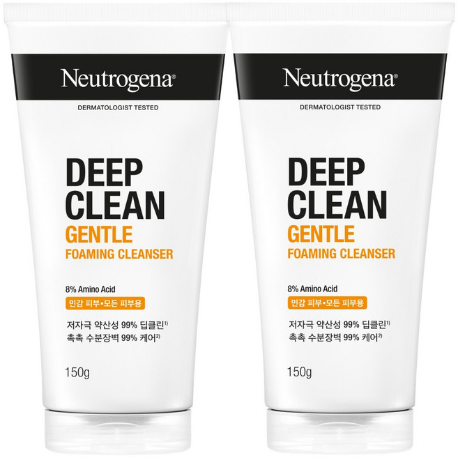 뉴트로지나 딥클린 젠틀 포밍 클렌져, 150g, 2개