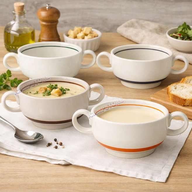 카네수즈 데일리 양손 스프 볼 265ml, Blue, 1개