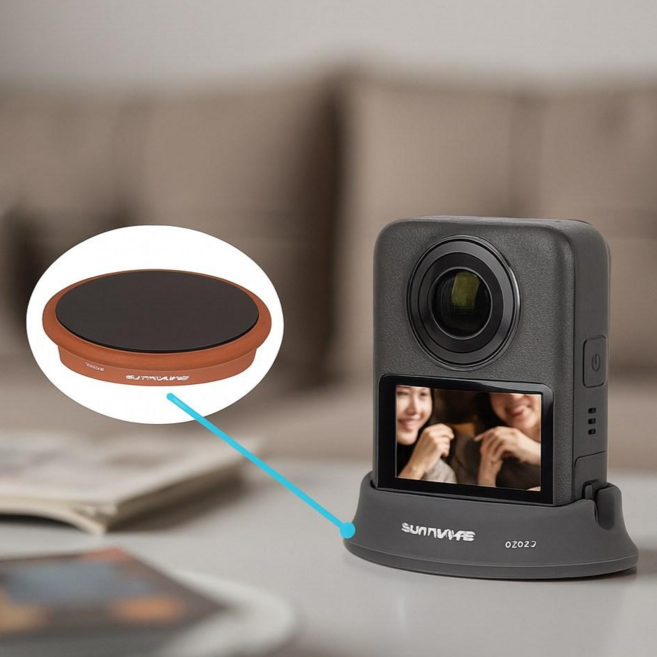 써니라이프 DJI 오즈모360 실리콘 테이블 탑 베이스(접착 없음) 액션캠 프로덕트 디스플레이 액세사리, 블랙, 테이블 베이스(접착 없음)