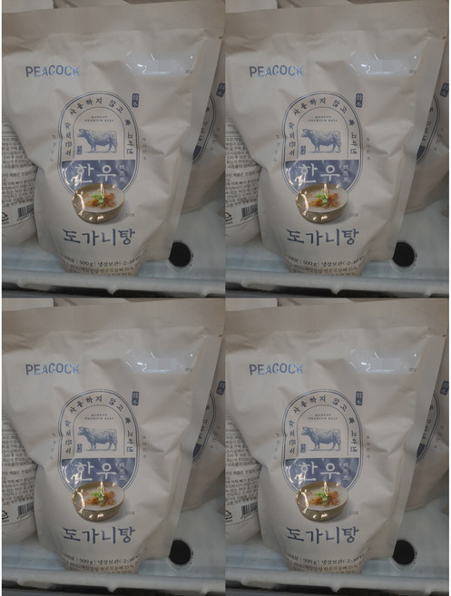 피코크 한우100프로 도가니탕 500g 냉장, 4개