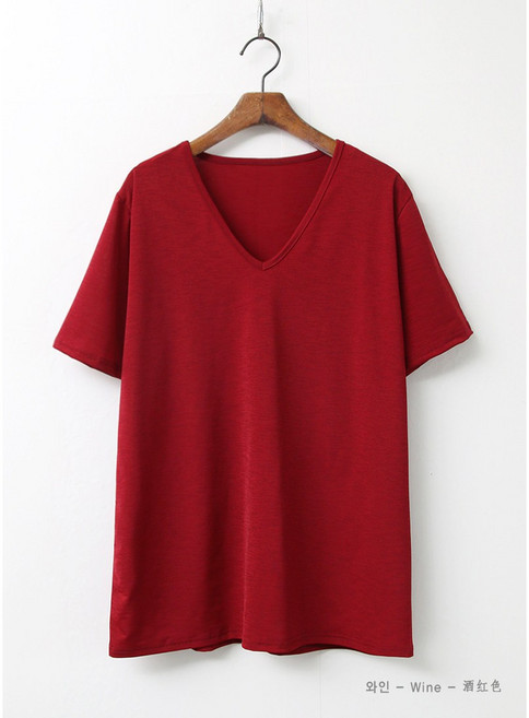 [아이엠수]리얼 냉장고 브이넥 반팔티