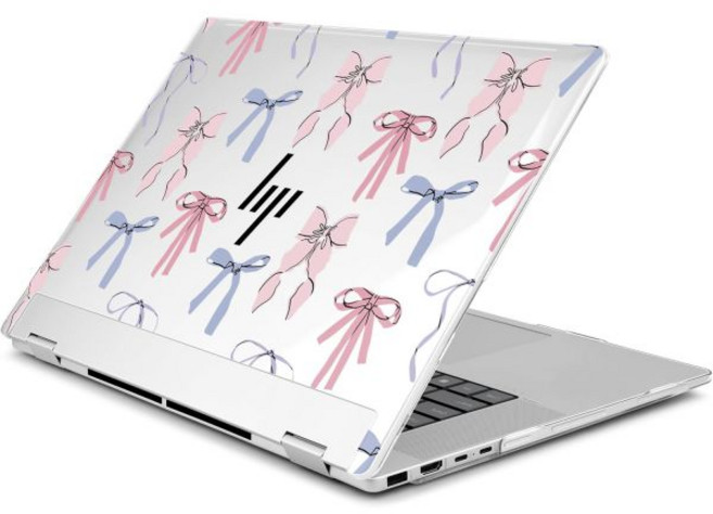 Loyrina 노트북하드케이스 하드커버 16인치 HP Envy x360 2-in-1 노트북2024/2025용 크리에이티브 클리어 케이스 16-ACXXX/16-ADXXX와 호환, Pink bow