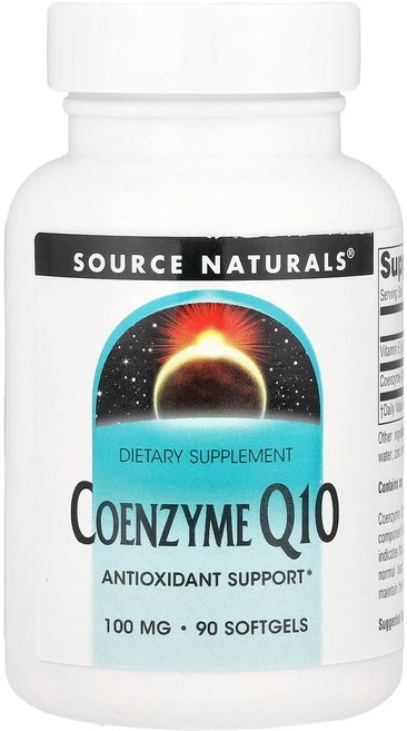 Source Naturals 소스내추럴스 코엔자임Q10 100mg 90 소프트젤 코큐텐 CoQ10 영양제, 1개, 90정 - 쿠팡