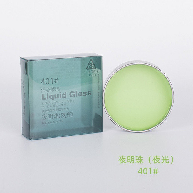 肥婆奶奶 液態玻璃史萊姆：魔法水晶泥，老頭起泡膠，解壓玩具，生日交換禮物首選，上課無聊時光的最佳夥伴, 夜明珠, 1個