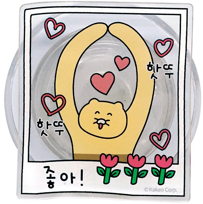 카카오프렌즈 슬로피 춘식이 클리어 맥스탠드 톡, 1개, 하뚜하뚜