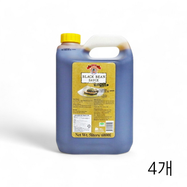 수입식재료 4개 블랙빈소스 대용량 5L 수리 태국소스 태국음식 식료품 X 음식점 재움소스