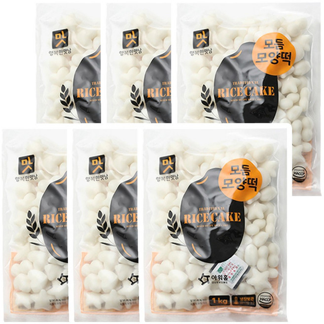 아워홈 행복한맛남 모듬 모양떡, 1kg, 6개