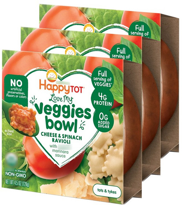 해피토트 러브 마이 베지 보울 128g, 3개