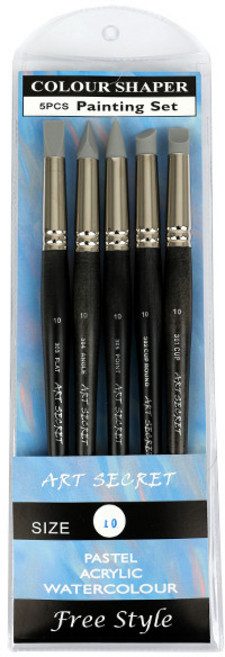아트시크릿 실리콘 멀티 페인팅 브러쉬 세트 10호 5본, 3세트