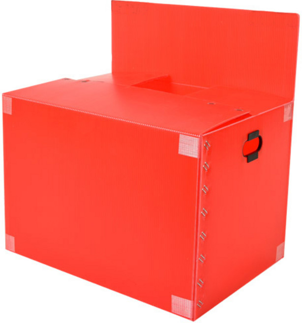 뉴프라테크 이사박스 5호(고급형)-5개묶음 [모서리 필라멘트테이프 부착 박스], 빨강, 5개