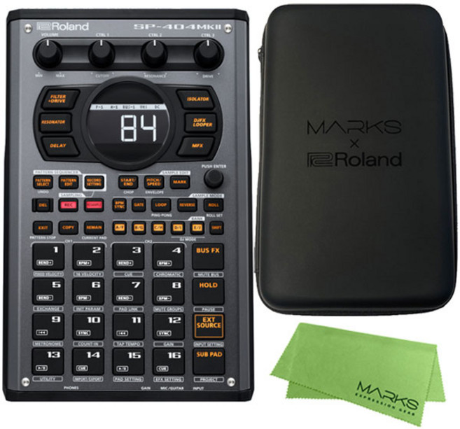 Roland SP-404MKII / SP-404mk2 [MARKS x Roland 세미하드케이스 + 크로스 포함] SAMPLER, 1개, 블랙, Roland 롤랜드 SP404MK2 샘플러