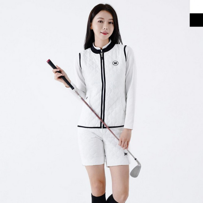 DMJG 10191020 여자골프웨어퀄팅조끼반바지세트 여성용 골프의류 스커트 용품 치마 의류 골프