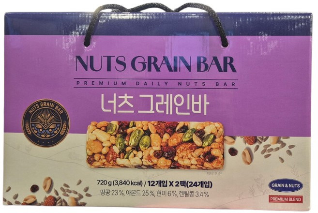 너츠 그레인바, 1개, 720g
