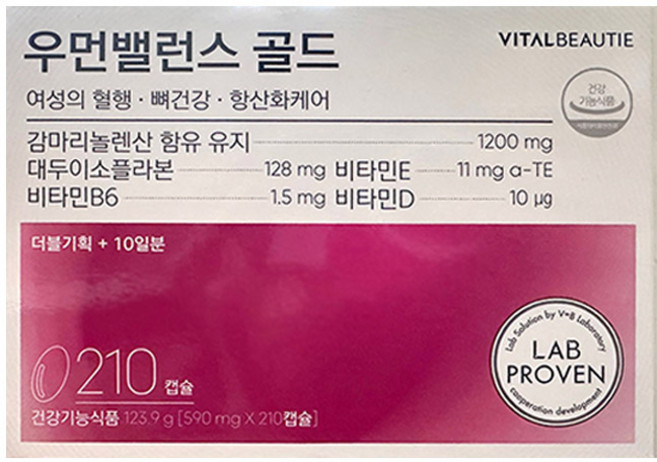 바이탈뷰티 우먼밸런스 골드 70일분 프림로즈 리뉴얼 상품, 1박스, 210정