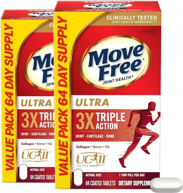 무브프리 조인트 헬스 울트라 3X 트리플액션 64정 X 2개 - 쿠팡