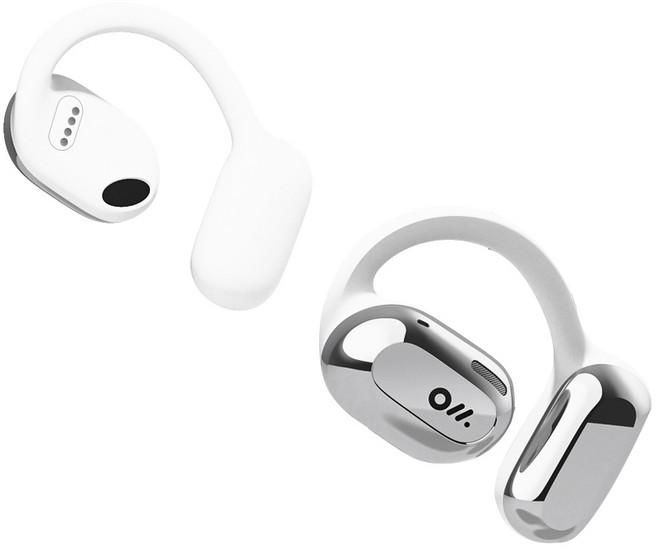 Oladance 웨어러블 스테레오 귀걸이형 무선 블루투스 이어폰, 실버