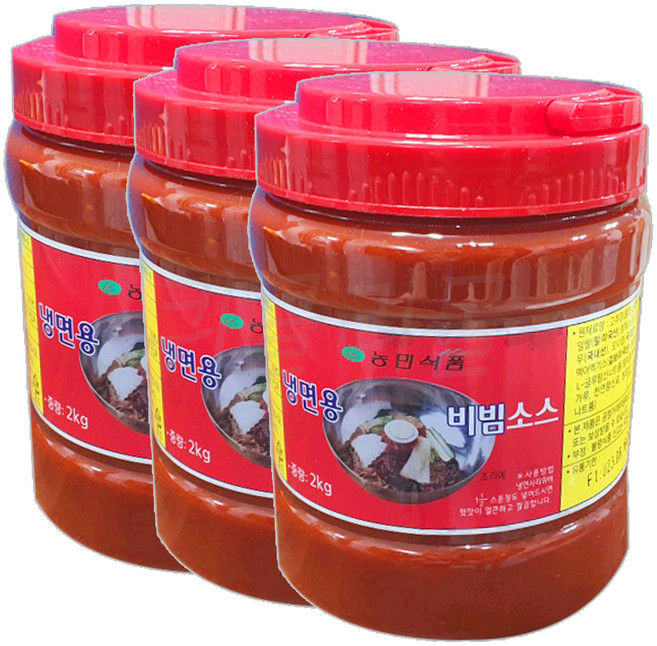 [퀴클리몰] 농민식품 냉면용 비빔장 2kg 비빔소스/양념장, 3개