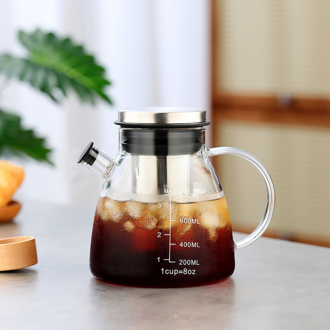 ZLYE 家用冷萃咖啡壺, 接嘴冷萃咖啡壺800ML, 1個