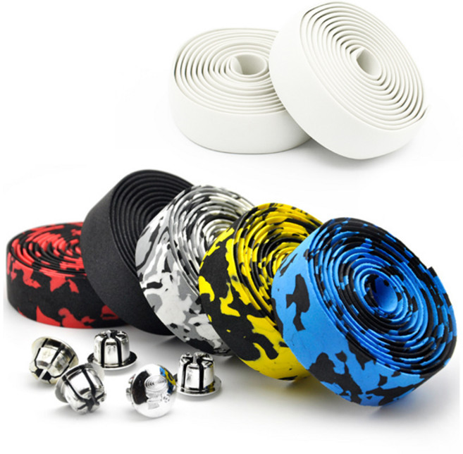 6종 자전거바테이프 그립 테이프 바테잎 핸들바테이프, 화이트+그레이 (2P), 1개