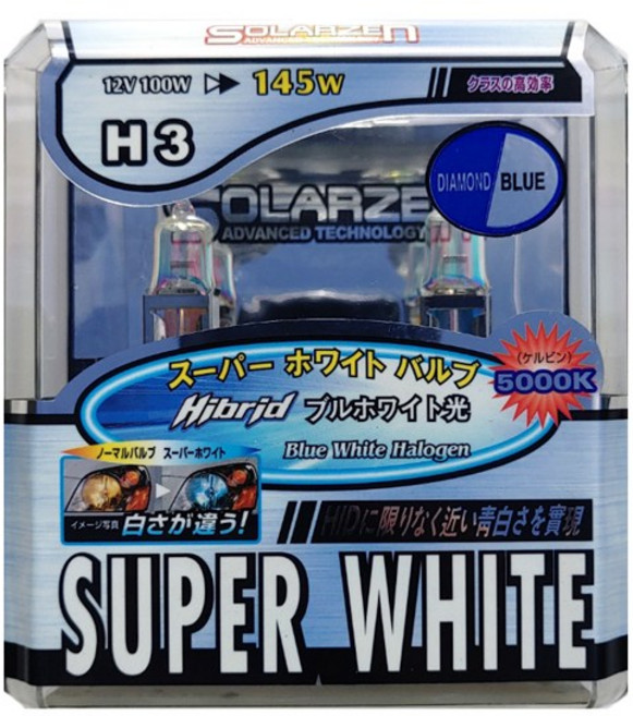 쏠라젠 슈퍼화이트 H3 다이아몬드 블루 5000k, 쏠라젠/슈퍼화이트 다이아몬드블루/H3, 1개