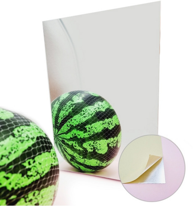 안전거울지 접착 A4 5장/종이거울/거울시트지/거울필름지, 5매