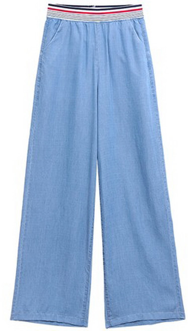 바지 여자 와이드 얇은 데님 편한 청바지 텐셀 냉장고