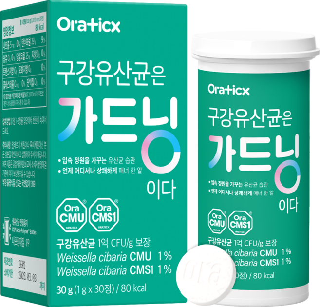 오라틱스 가드닝이다 구강유산균 1억 보장, 1개, 30정