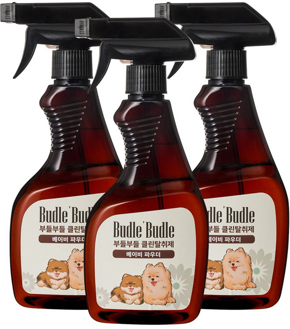 부들부들 NEW 클린 탈취제 (베이비파우더향) 530ml, 3개