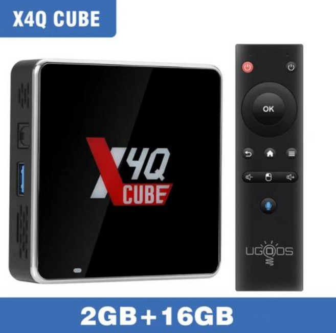 Ugoos 엑스트라 스마트 셋톱 박스 안드로이드 11 X4Q 큐브 플러스 암로직 S905X4 2.4G 5G 와이파이 BT5.1 1000M 4K TV 프로, 미국 플러그, X4Q Cube 2G 16G, 1개