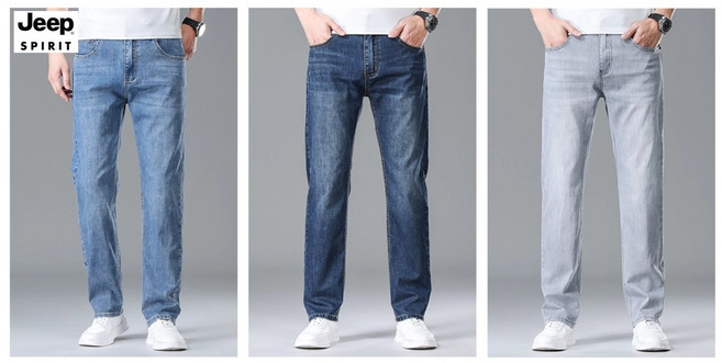 JEEP SPIRIT 지프 스피릿 남성 봄 여름 가을 패션 스트레이트 캐주얼 일자 데님 팬츠 청바지 3color