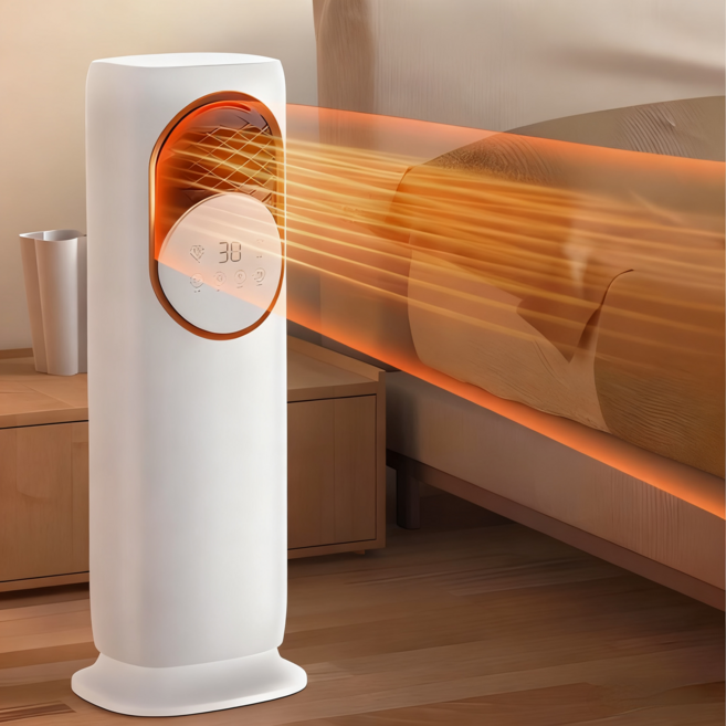 냉풍기 냉난방기 이동식 대풍력 에어컨 선풍기 온풍기, 화이트 [냉각 업그레이드]