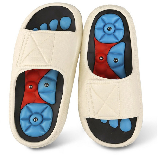 발캉스 남녀공용 마그네틱 자석 혈자리 지압 마사지 붓기 케어 EVA 슬리퍼