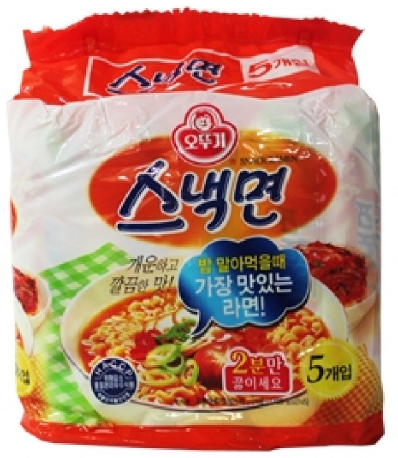 오뚜기 스낵면 108gX5개입 멀티팩, 1개