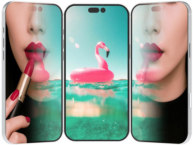 로랜텍 미러미 프리미엄 풀커버 강화유리 휴대폰 액정보호필름 실버 2p 세트, 1세트