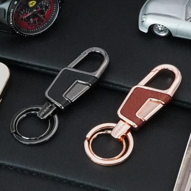 남자키홀더 자동차 가죽 차키 메탈 금속 남성 키링 키홀더, ZB6611-골드