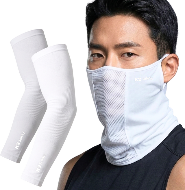K2 세이프티 쿨핏마스크+ 프리미엄 쿨토시, 1세트, 쿨핏화이트+쿨토시화이트