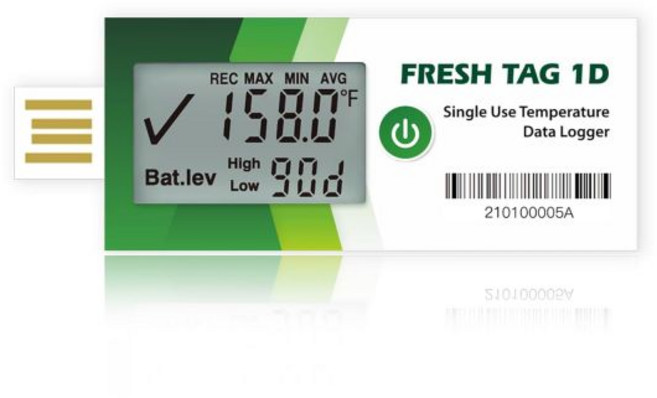 온도 데이터 로거 기록장치 녹음기 온도계 LCD 디스플레이가 있는 프레시얼라이언스 30000 포인트가 일회용 USB 기록기 90일 콜드 체인 운송 스토리지 자동 PDF CSV, 1 Pack, 30 Days